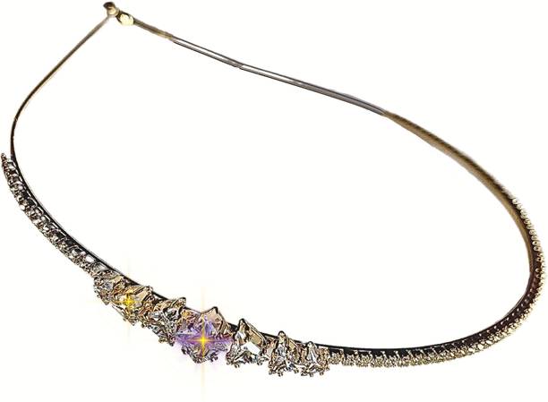 Orama Silver Crystal Tiara Crown Headbad Princess Rhinestone Crown Hair Accessory 610 Hair Accessory Set