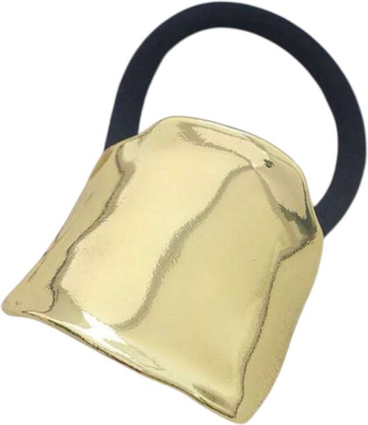 Oomph Gold Geometric Rubber Band Ponnytail Holder Rubber Band
