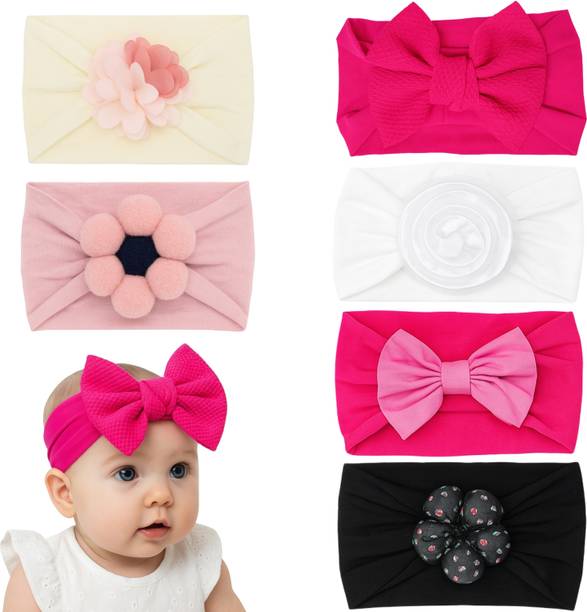 RAINBOW RETAIL Fancy Headband New Born Baby Girls Kids Hairband Set Of 6 Head Band