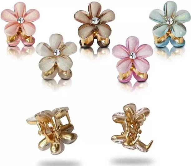 Vivalace Multi Color Flower Hair Clip For Women and Girls ( Pack of 4) Hair Clip