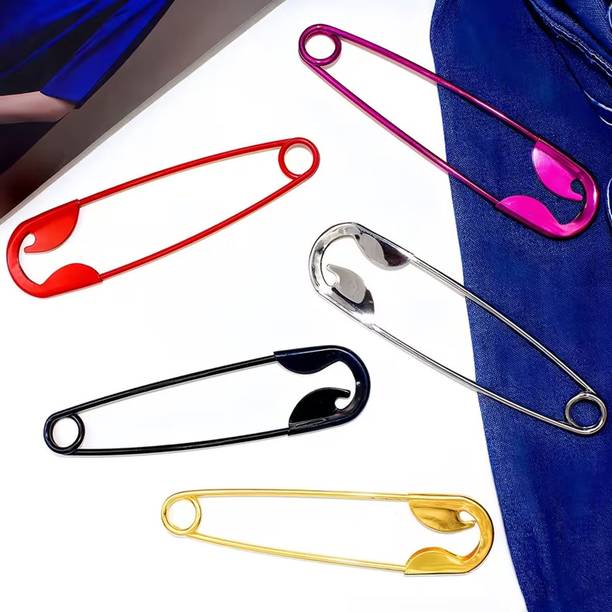 Ashkash 1Pcs Large Oversized Metal Safety Pin Hair Clip for Women Thick Hair Hair Pin