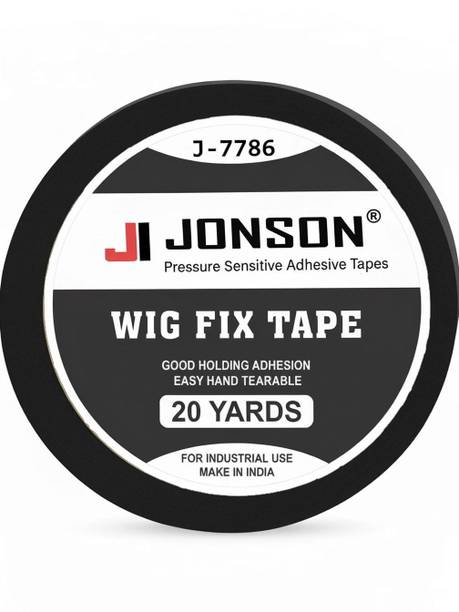 Newlo Jonson Black Wig Fix Tape 20 Yards | Stong Hold | Skin - Friendly | Double Sided Hair Accessory Set