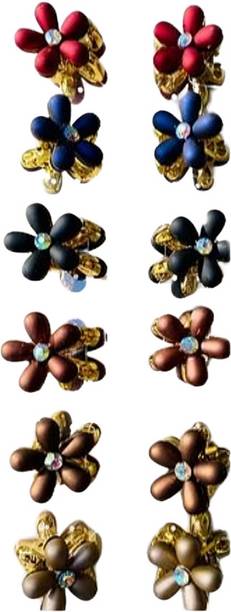 Beauty World mini clips(12pcs) Mini Pearl Daisy flower hair clip for girl and women Hair Clip Hair Clip