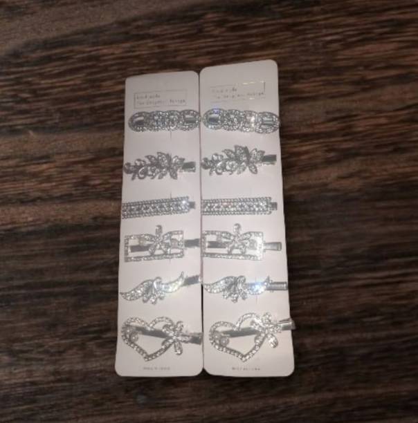 RAHUL ENTERPRSES Hair Clips Hair Accessories Silver Color look Clips for Women and Girls Hair Clip