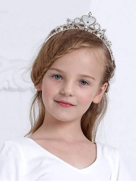 Local Charm Crown Tiara for Girl Kid tiara for birthday girl -Silver Hair Band