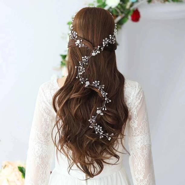 Krenoz Bridal Wedding Hair Pearl Bride Hairpin Crystal Hair Accessories for Women and Girls Hair Pin