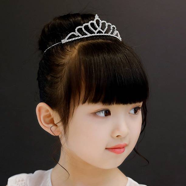 Orama Silver Crystal Tiara Crown Headbad Princess Rhinestone Crown Hair Accessory 649 Hair Accessory Set
