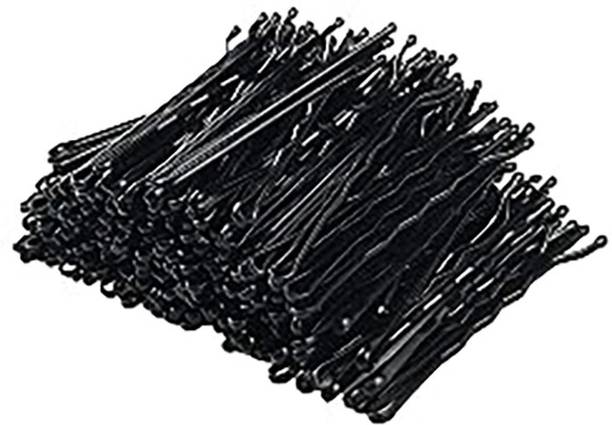 StyleShine (Pack of 60) Black Metal Bobby pins for hair Hair Pins for women Hair Pin
