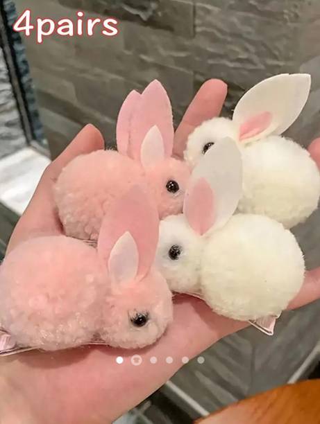 मोहती Fluffy Rabbit Ear Hairpins