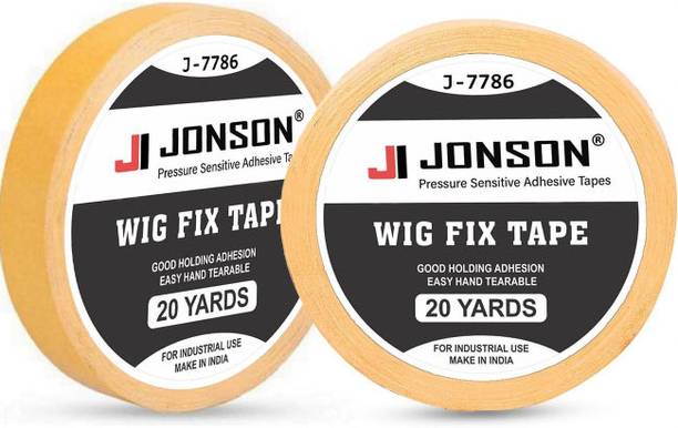 Newlo Jonson 20 Yards Yellow Wig Fix Tape - Strong Adhesive for Wig Application Hair Accessory Set