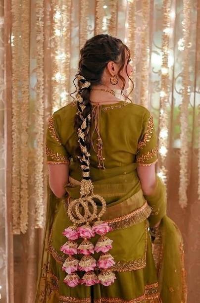 mahesh Rajani Creations Bridal collection: Pink Floral Choti Paranda for Heavy Hair Braid Extension