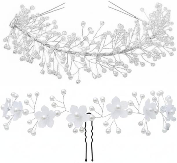 house of common Amazing Beautiful Crystals Hair Tiara with Flexible Wire Hair Accessories Head Band