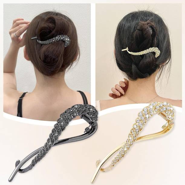 ADORNISH hair banana clip for women metal banana clip for women Banana Clip