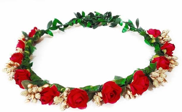 Alora Women Style Flower Pearl Gracious Tiara/Crown Head Band Hair Accessory Set Hair Accessory Set