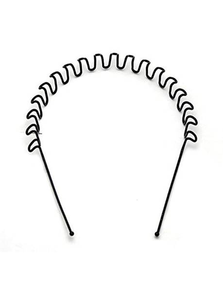 ETECHNIC Daily Use Black Metal Hair Curler Hair Band for Men Women Tweak Zigzag Wave Hairband (Unisex) - 1 Piece Head Band