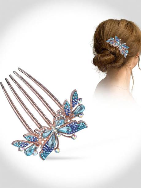 Anna Stella Premium Rhinestone Hair Comb Pin Hair Accessory For Women And Girls Hair Pin