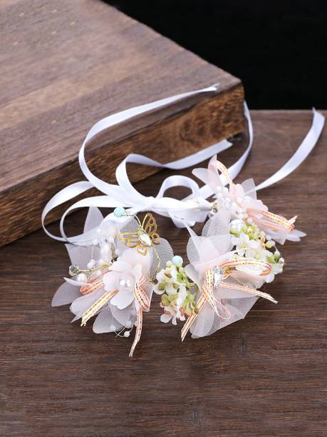 YELLOW CHIMES Hair Tiara for Girls Floral Hair Vine for Women Head Band