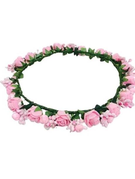 SHREE BALAJI Flower Pearl Gracious Tiara/Crown Head Band (White) Head Band