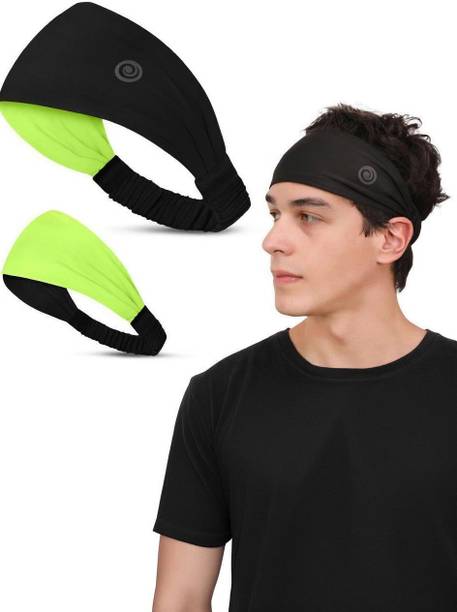 Athmonk Headband, Lycra Reversible Sweatband, For Men and Women, Hair Band