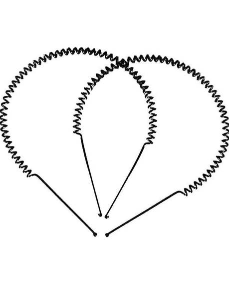 GRENZAFAB 2 Pcs Flexible Spring Chain And Simple Hair Hoop Daily Use For Unisex Men Women Hair Band