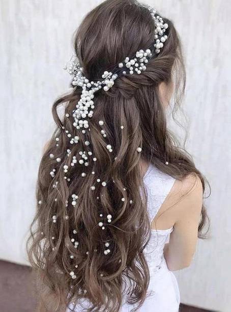 Moozo Floral Pin Bridal Attractive Artificial Pearl Wedding Women Girl Hair Accessory Set