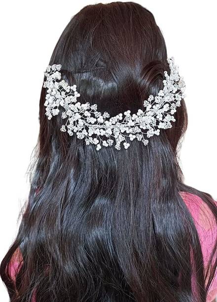 KIRTI Hair Accessory Diamond Gajra For Women Hair Clip