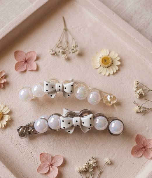 Zurri Banana clip pearl Hair Clip