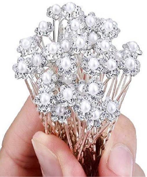 Drisona Hair Juda Pin With Stones Wedding hair accessories For Women And Girls Set of-24 Pcs Hair Pin