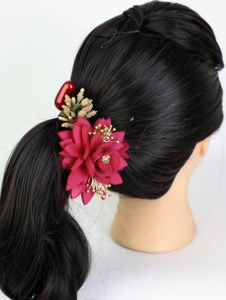 Myra Collection Banana Clip Both Side Flower Hot Pink Banana Clip (Pink) Banana Clip