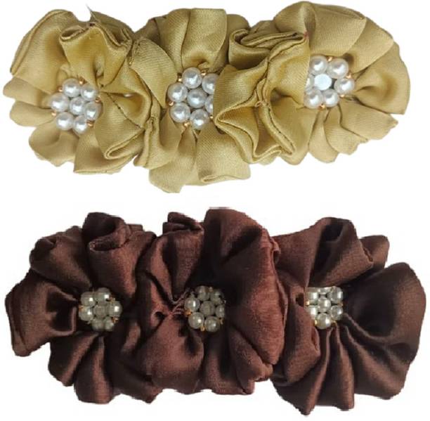 DressTooMatch Dress to Match Charming Fabric Stylish Flower Hair Clips (3.07 inch) Hair Clip