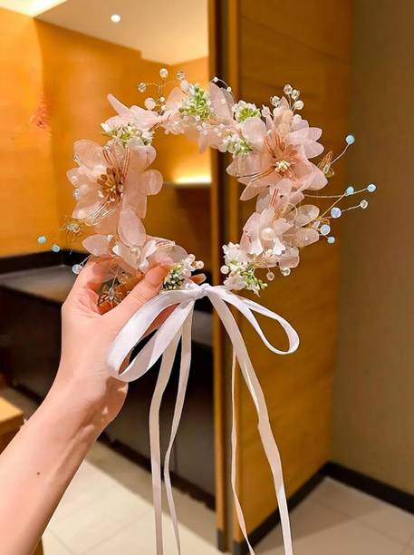 ASG 1pc Girls Enchanting Super Fairy Flower Delicate Fresh Romantic Tiara Headband Hair Band
