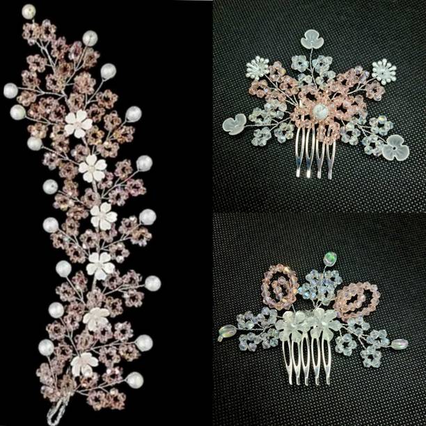 SAHIR TIARA with Flexible Wire Hair Accessories for Girls and Women hair combo