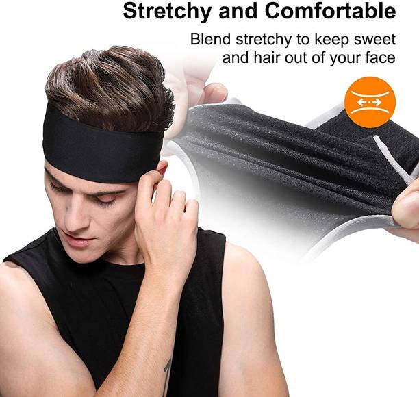 Bismaadh Men & Women Sweat Head Bands for Running, Sports Workout/Exercise Head Band