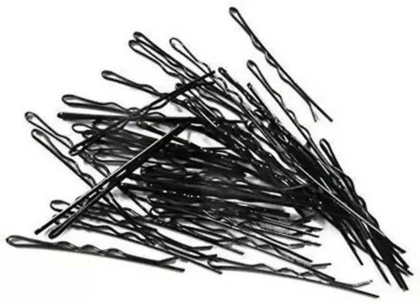 Sumanta Collection Black Bobby Pins for Women & Girls, 48 Pieces Hair Pin