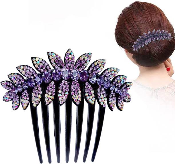 PALAY Flower Hair Comb Pins Slide Hair Clips for Girls Hair Pin