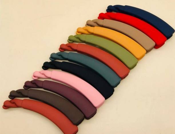 simreen Pack of 12 Matte Banana Clips Medium Size , Hair clips Banana Matte hair clips Banana Clip