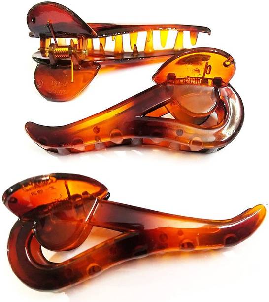 Fashion Alley Pack of 6 multicolor banana mirchi shape hair clip for women and girls Hair Clip