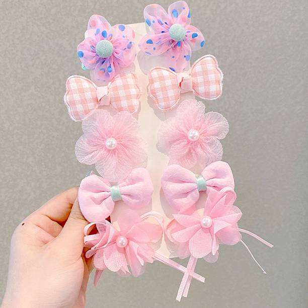 BABYMOON Fusion Flower Set of 10 Hairclips Hair Accessories Set Hair Clip