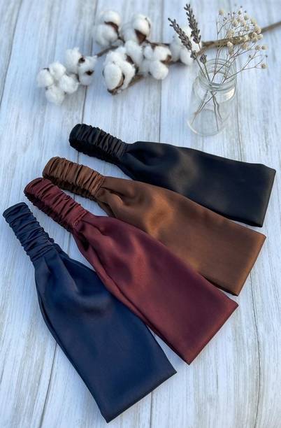 Galaxy soul Satin Silk Hair Band | Pack of 4 Hair Band Head Band