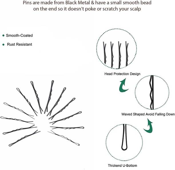 Robust Premium Bobby Hair Pins for Women & Girls 100 Everyday Styling Hair Pin