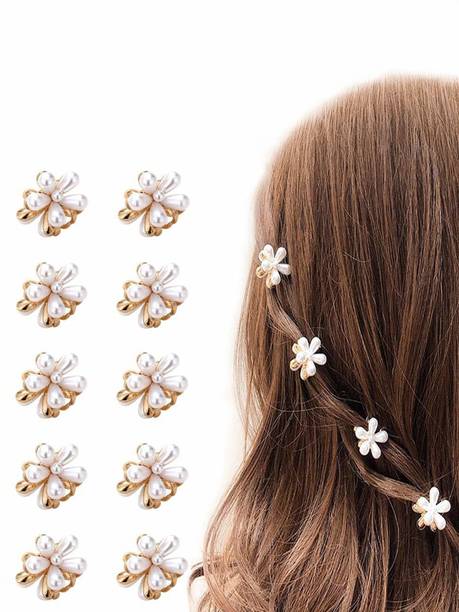 Myra Collection Mini Pearl Claw Clip Retro pack of 12 Hair Clip