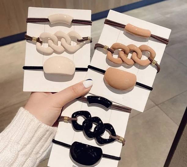 Blubby 9 Pieces Soft Toddler Elastic Hair Bands for Baby Girls Rubber Band
