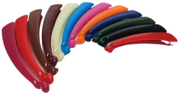 salvusappsolutions Plastic-designed Hair Clips for Women & Girls, 1-Pc (Multicolor_4 Inch) Hair Clip