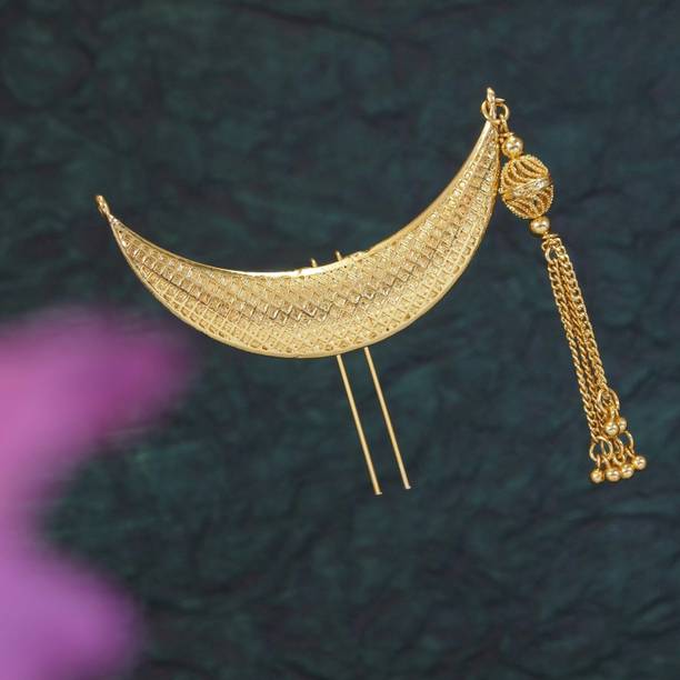 sharneshwar Traditional Chandra Khopa |Hair Brooch | Juda Pin |Hair Accessories for wedding Hair Clip