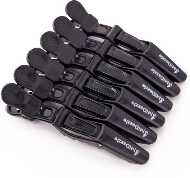 Midazzle Professional Hair Sectioning Crocodile Hairdressing Clips for Women (Pack of 6) Hair Clip