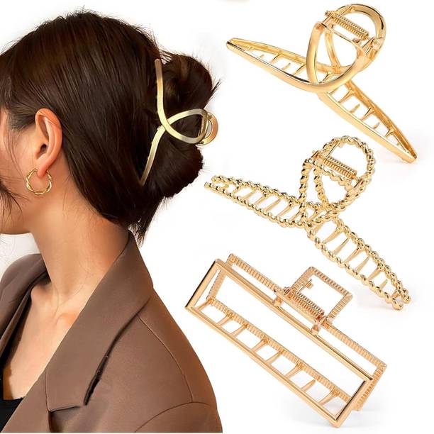 हेहरी 3 PCS Metal Large Hair Claw Clips