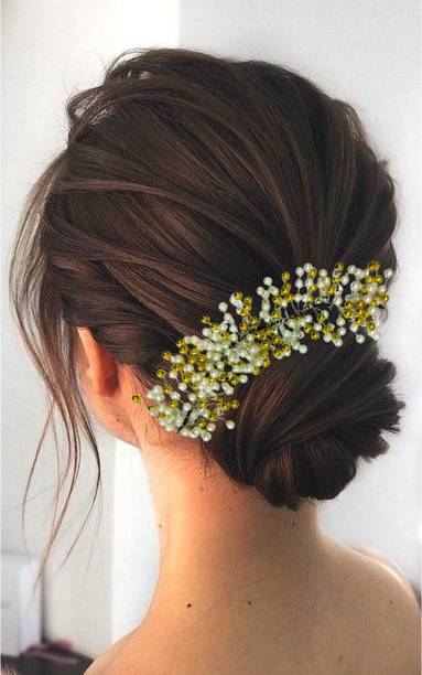 KIFAYTI KART WOMEN HAIR ACCESSORY GOLDEN Hair Accessory Set