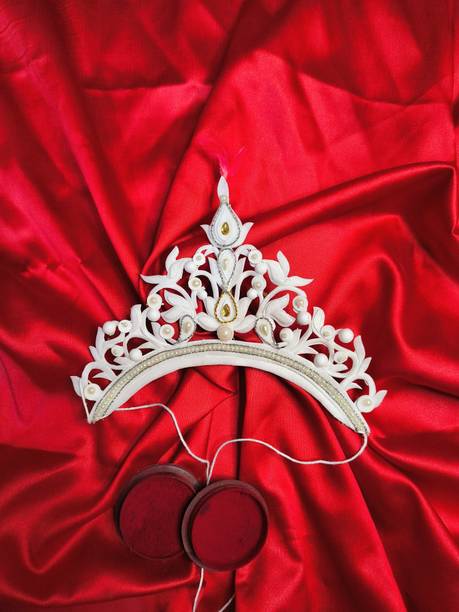 Bridalproducts Bridal crown // bengali mukut Hair Accessory Set
