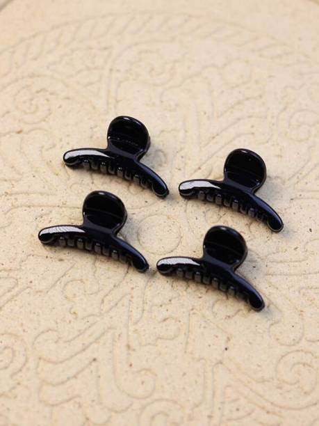 Sparkling Dazzle 4 Pcs Small Size 6cm Hair Claw Nonslip Tight Grip Clutchers for Women Hair Clip