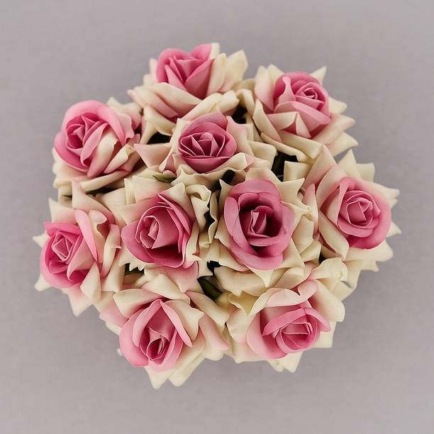 D-DIVINE Pack Of 1 Beautiful Bridal Bun Juda Maker Flower Gajra Hair Accessories (Peach) Hair Accessory Set